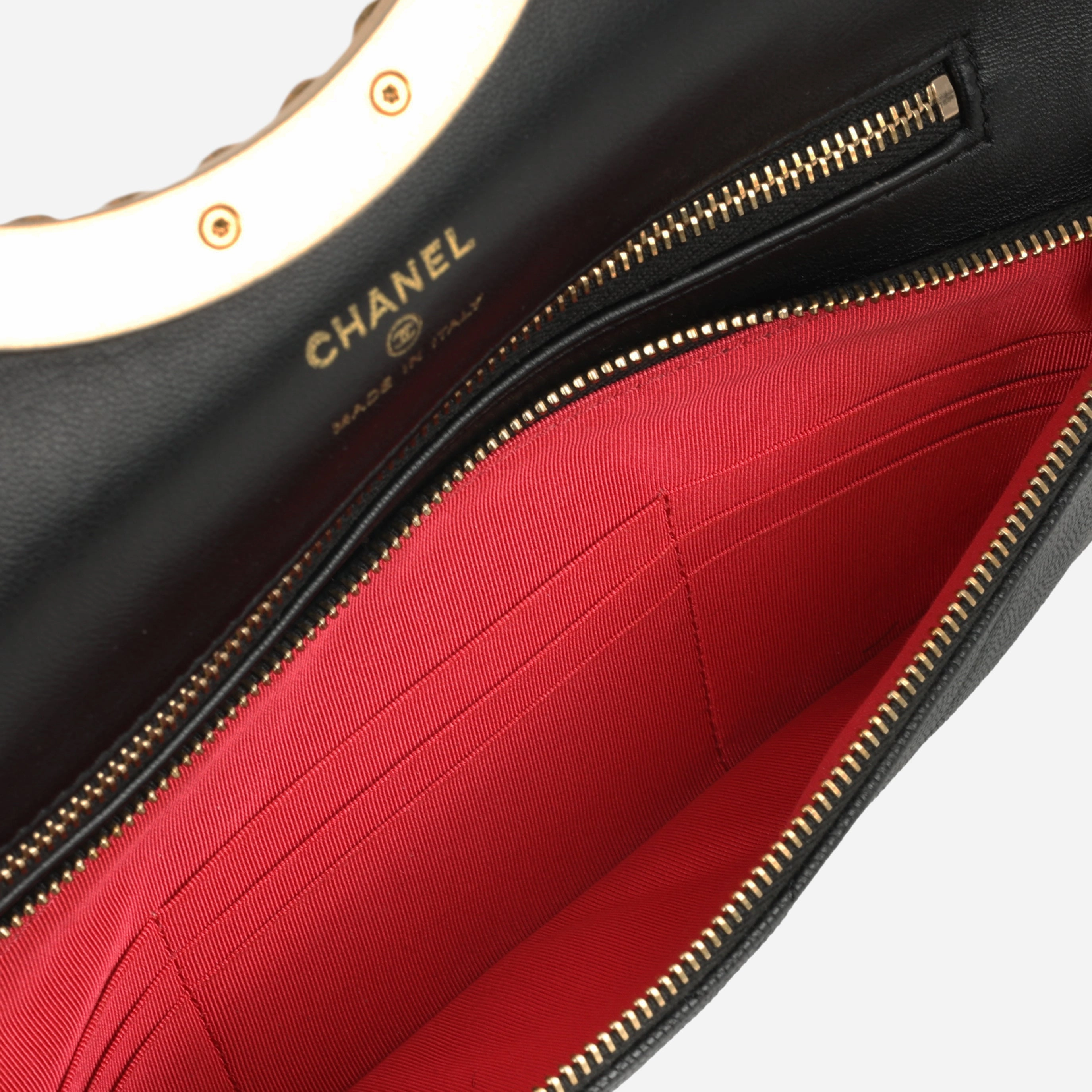 Chanel Woven Chain Handle Clutch
