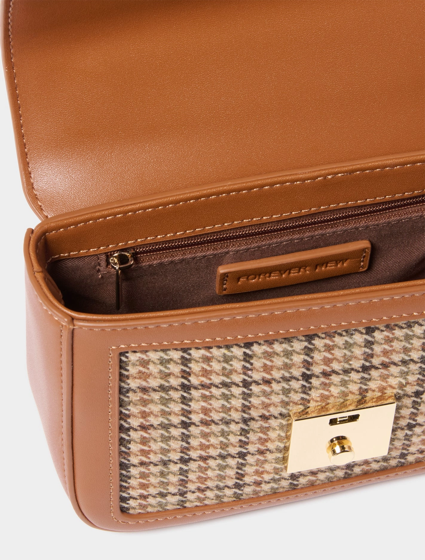 Chantel Check Chain Bag