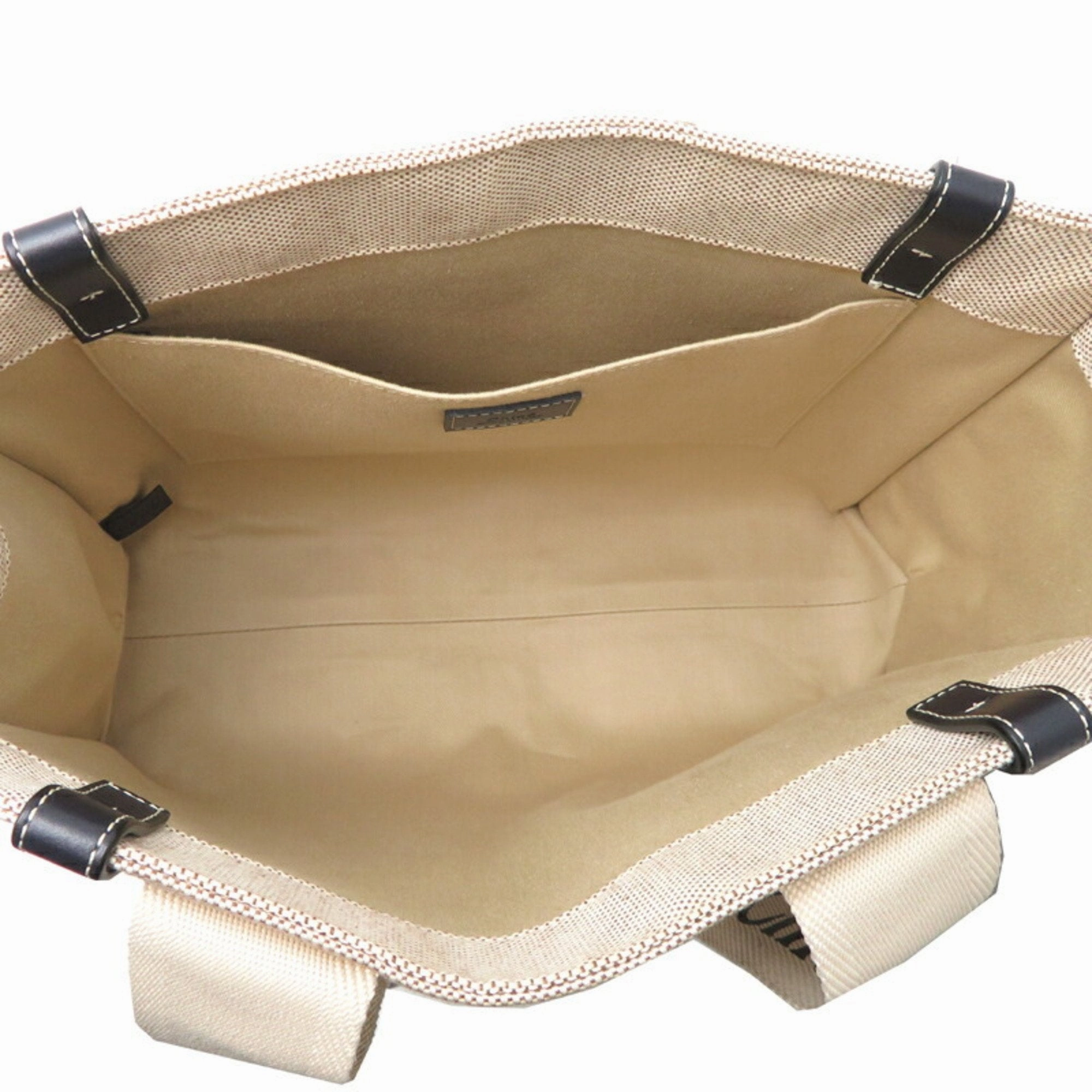 Chlo  Canvas Leather Handbag Tote Bag (Pre-Owned)