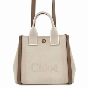 Chlo Canvas Shoulder Bag Tote Bag (Pre-Owned)