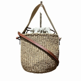 Chlo Paper Linen Leather Handbag Shoulder Bag (Pre-Owned)