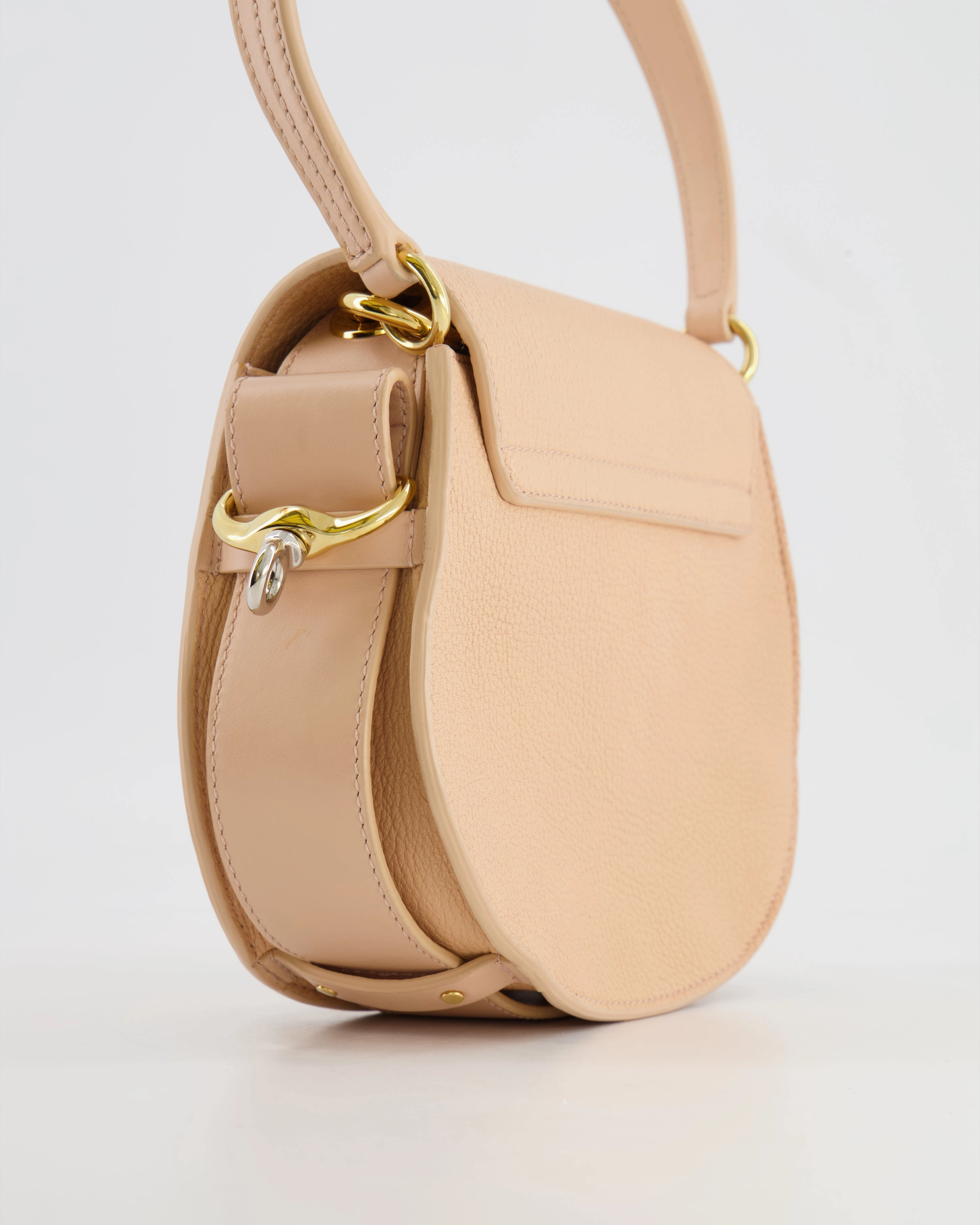 Chlo Small Beige Leather Tess Shoulder Bag with Gold Hardware RRP 1,790