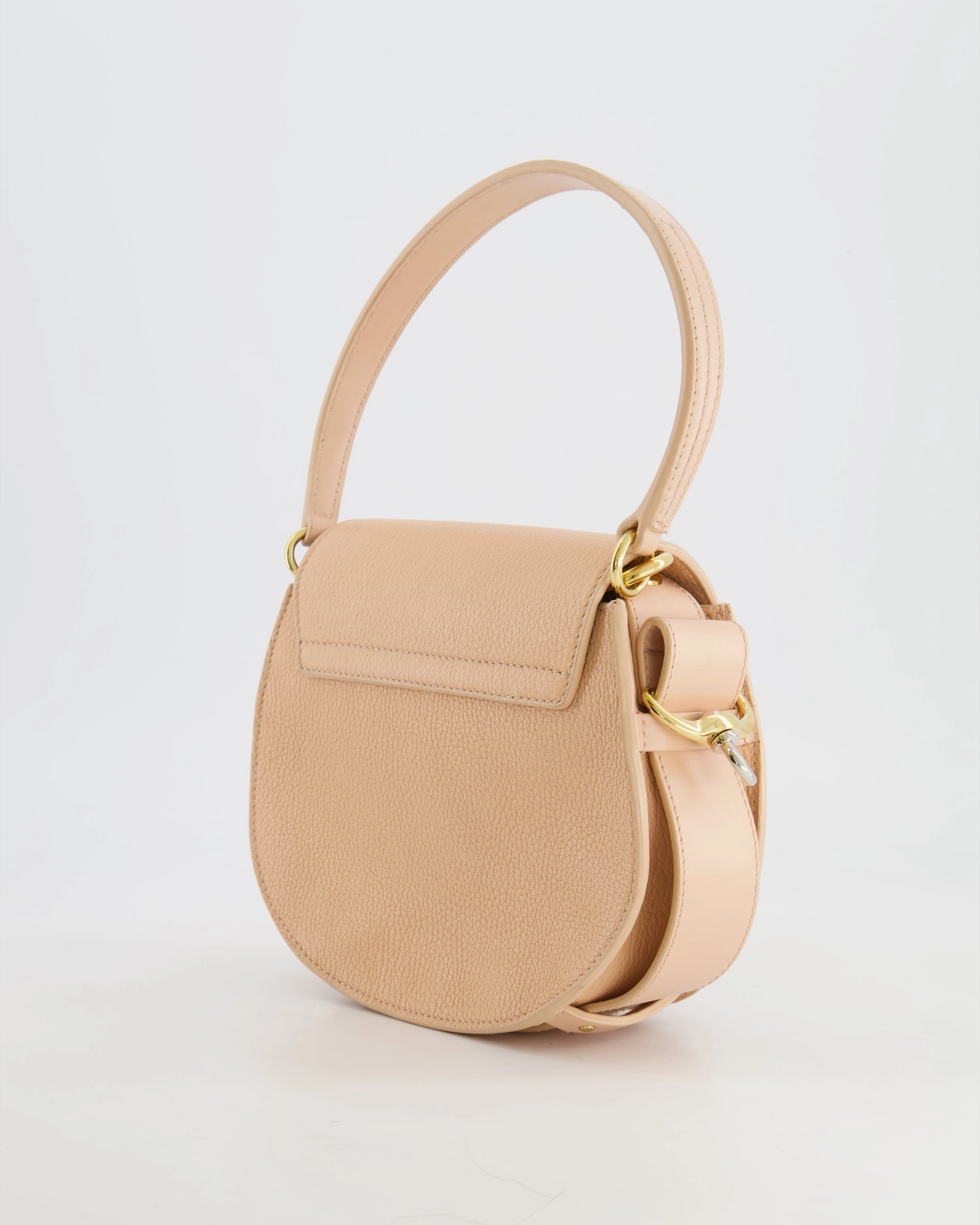Chlo Small Beige Leather Tess Shoulder Bag with Gold Hardware RRP 1,790