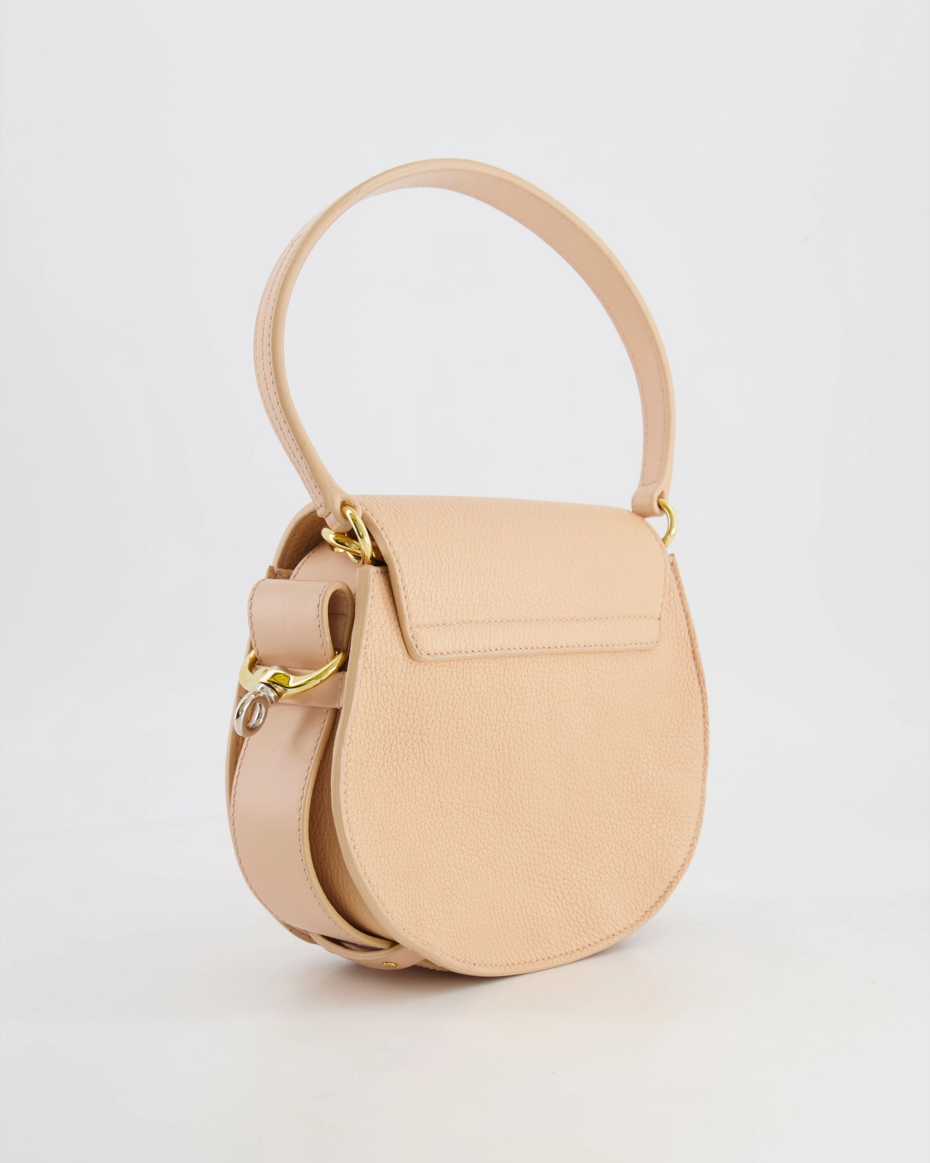 Chlo Small Beige Leather Tess Shoulder Bag with Gold Hardware RRP 1,790