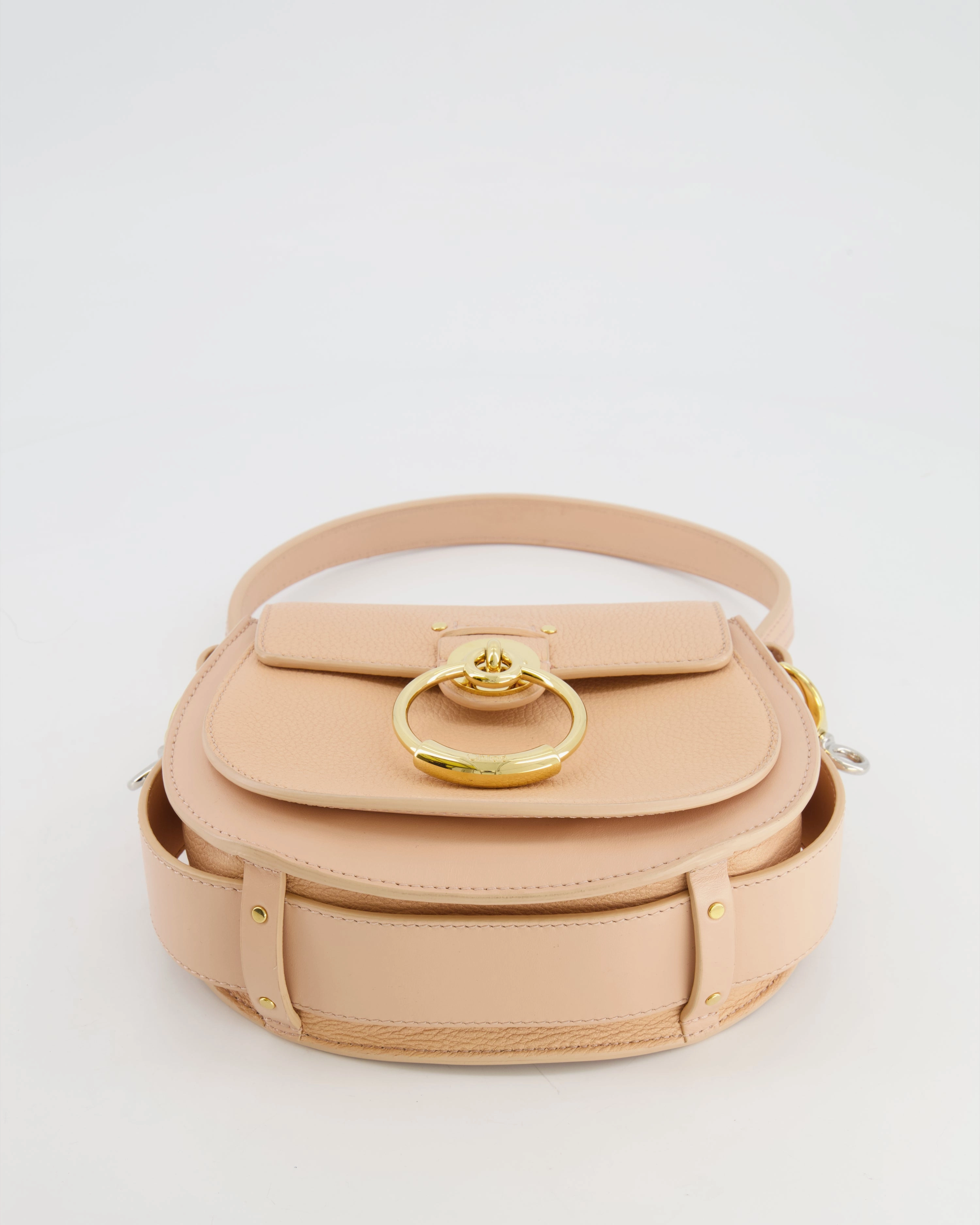 Chlo Small Beige Leather Tess Shoulder Bag with Gold Hardware RRP 1,790