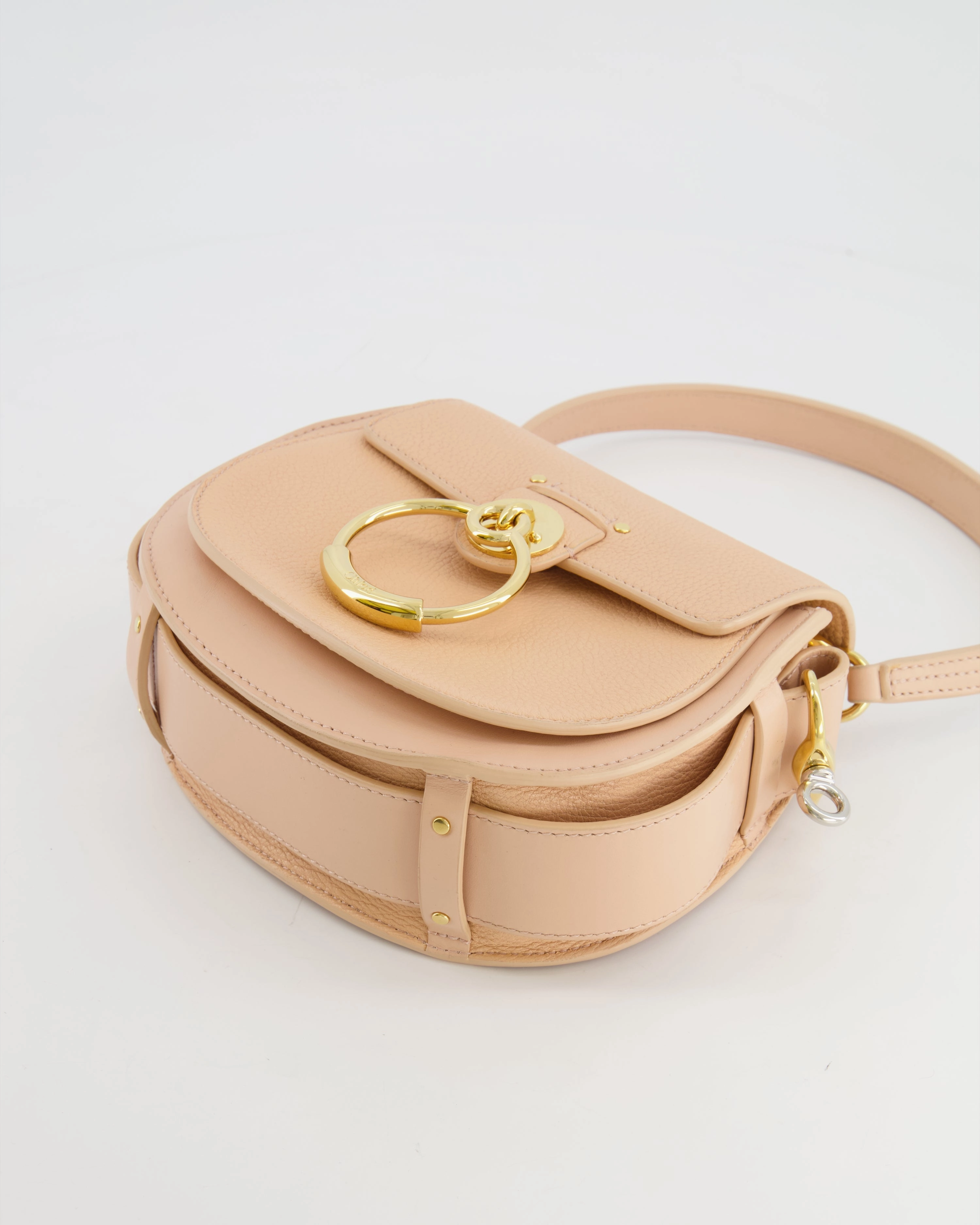 Chlo Small Beige Leather Tess Shoulder Bag with Gold Hardware RRP 1,790