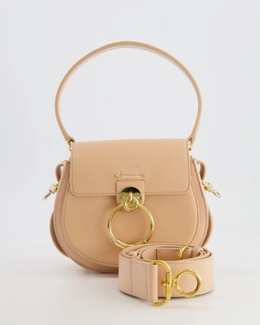 Chlo Small Beige Leather Tess Shoulder Bag with Gold Hardware RRP 1,790