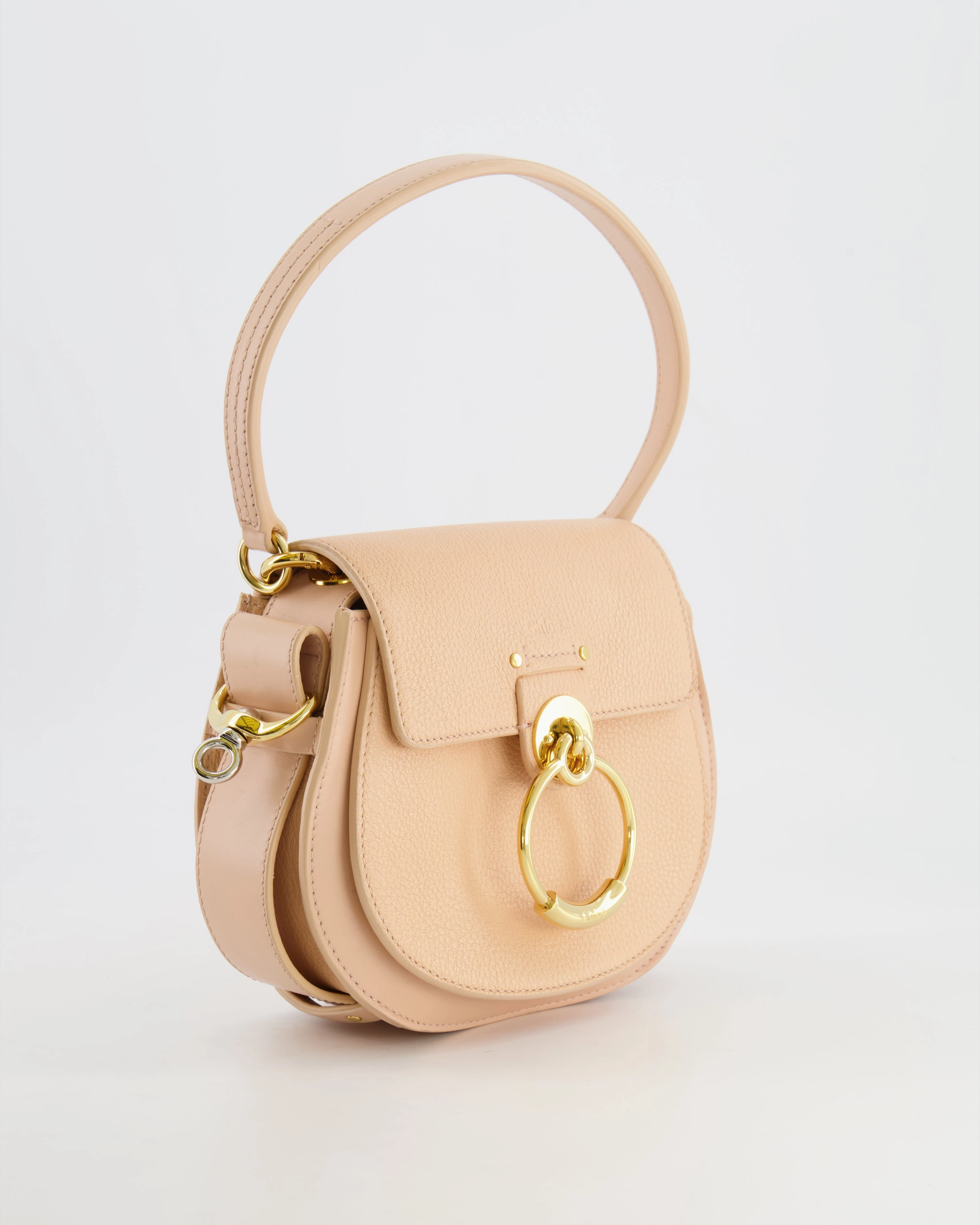 Chlo Small Beige Leather Tess Shoulder Bag with Gold Hardware RRP 1,790