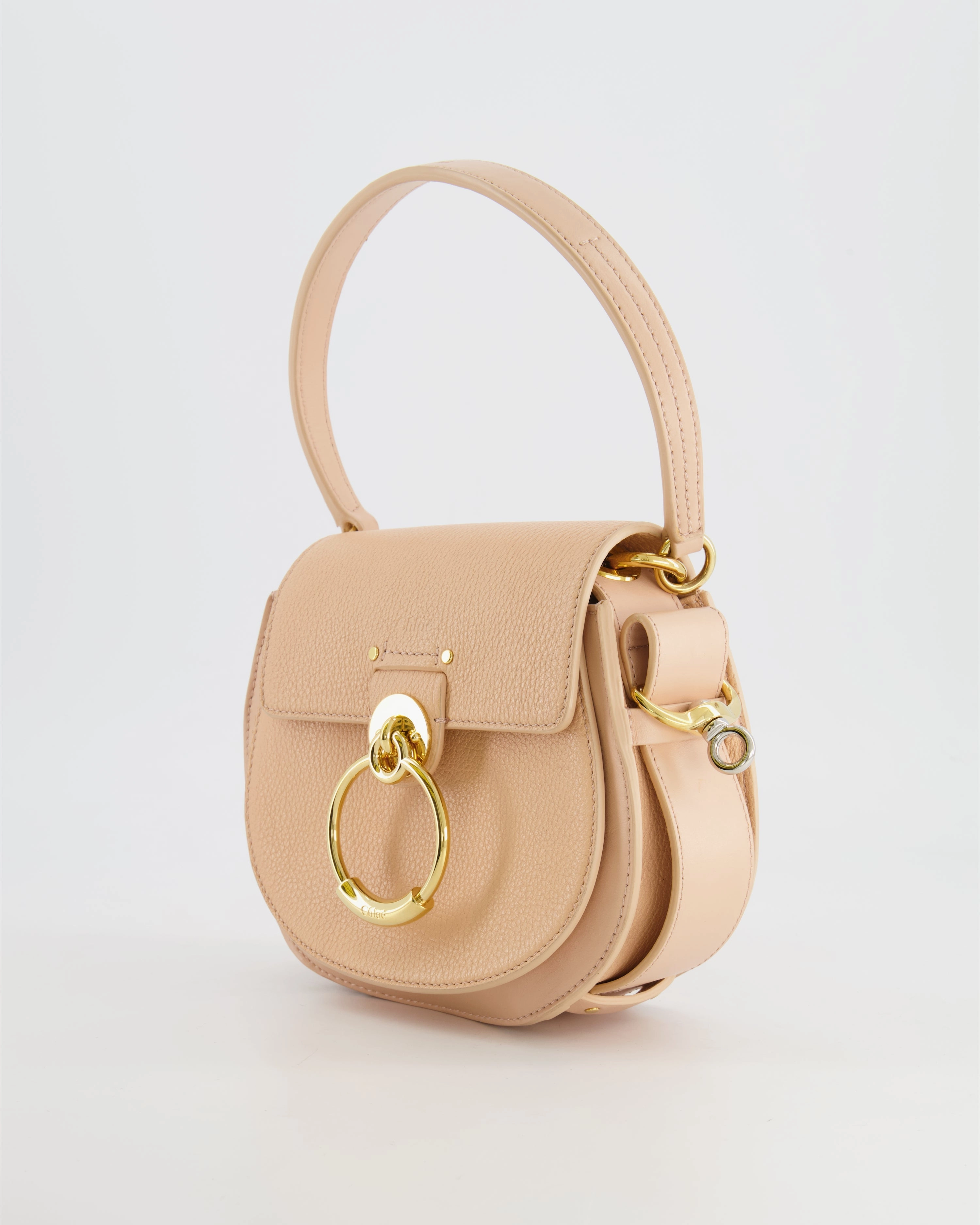 Chlo Small Beige Leather Tess Shoulder Bag with Gold Hardware RRP 1,790