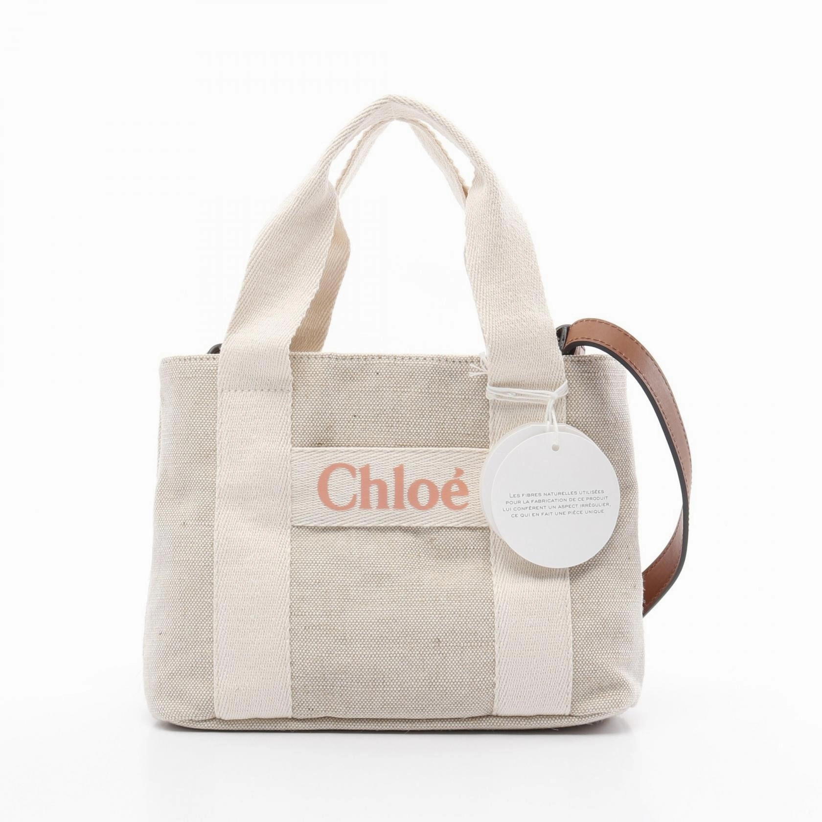 Chloe Canvas Tote Bag Beige