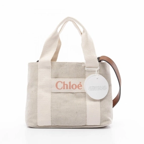 Chloe Canvas Tote Bag Beige