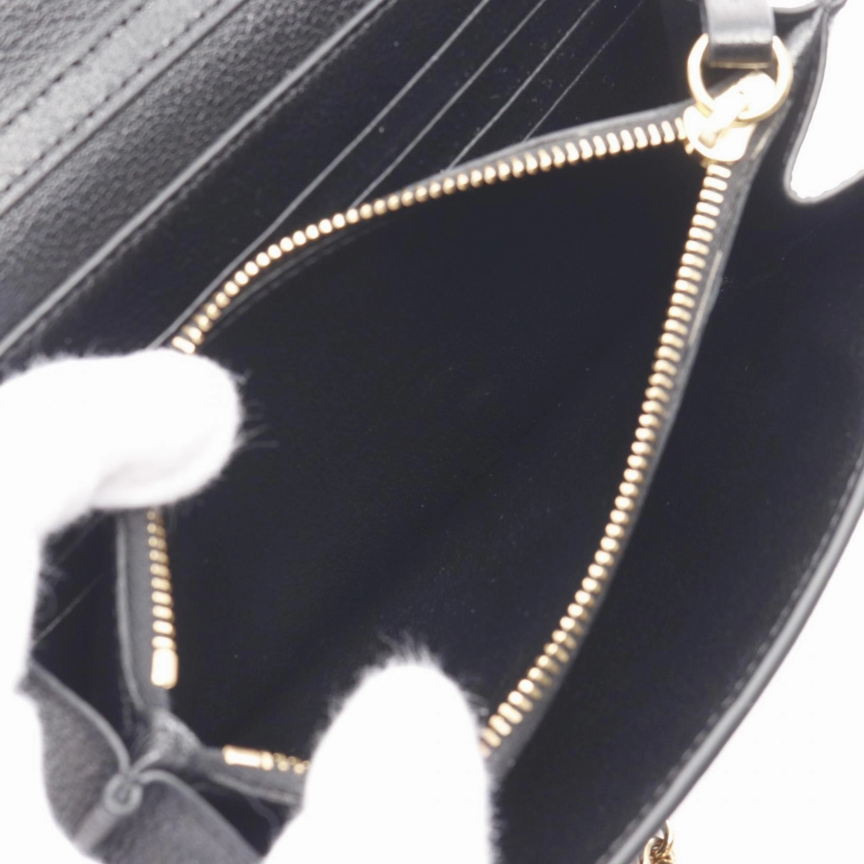 Chloe SPIN Leather Flap Wallet Shoulder Bag Black