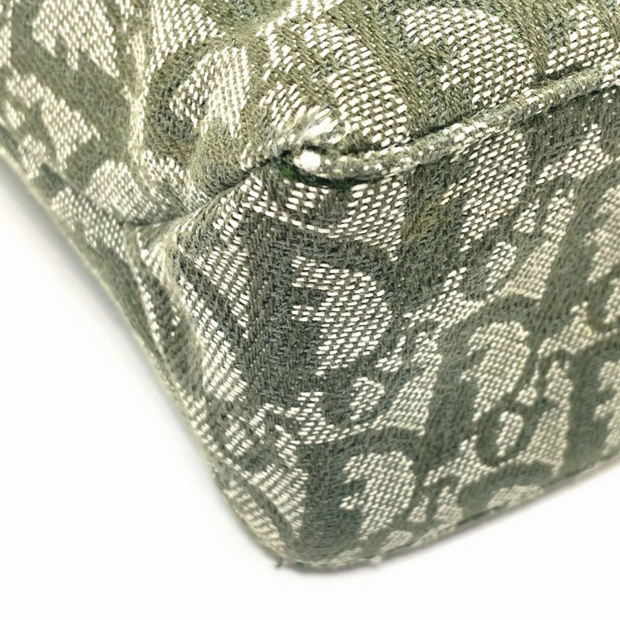 Christian Dior Canvas Leather Handbag Tote Bag (Pre-Owned)