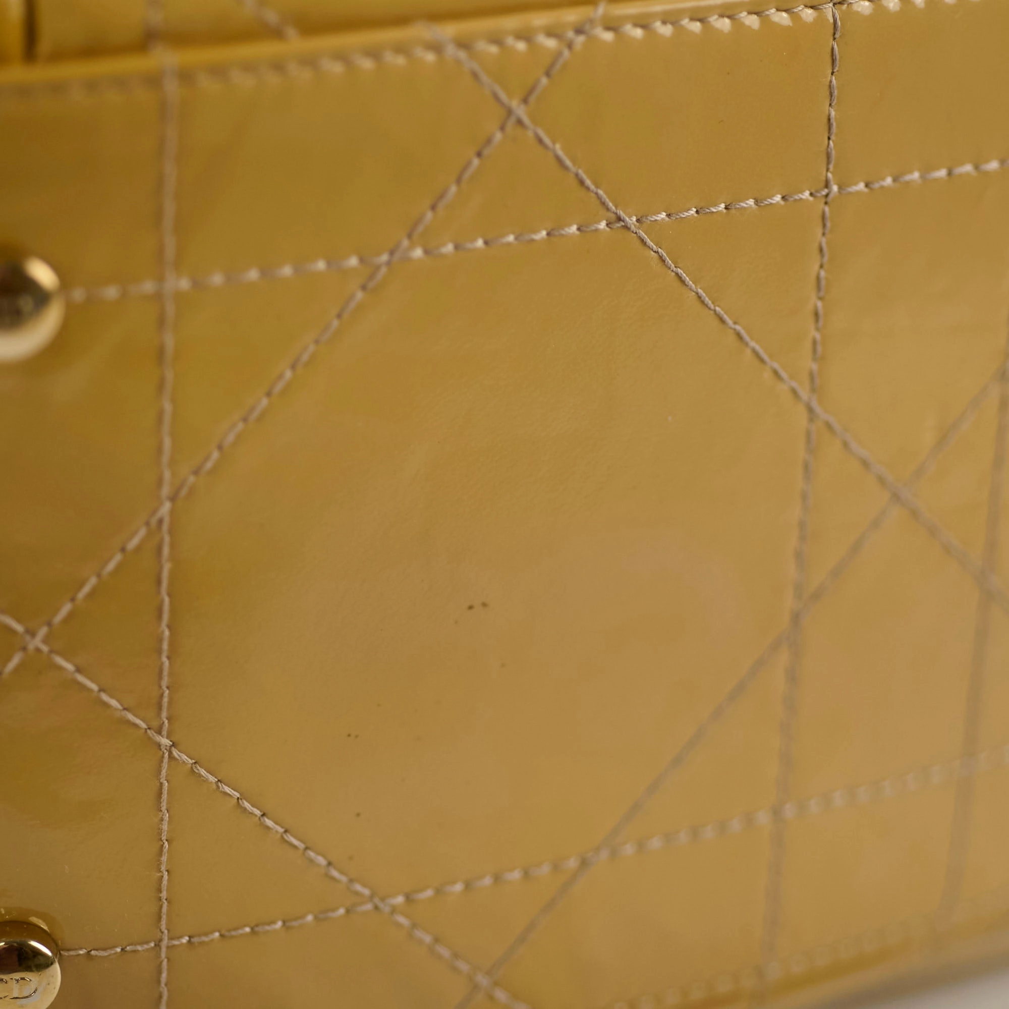 Christian Dior Le Trente Patent Shoulder Bag Beige