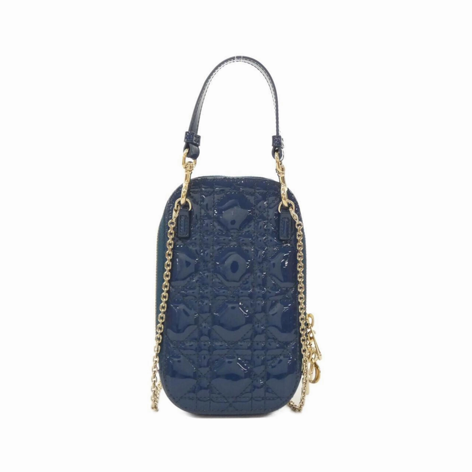 Christian Dior Leather Handbag Pouch Shoulder Bag (Pre-Owned)