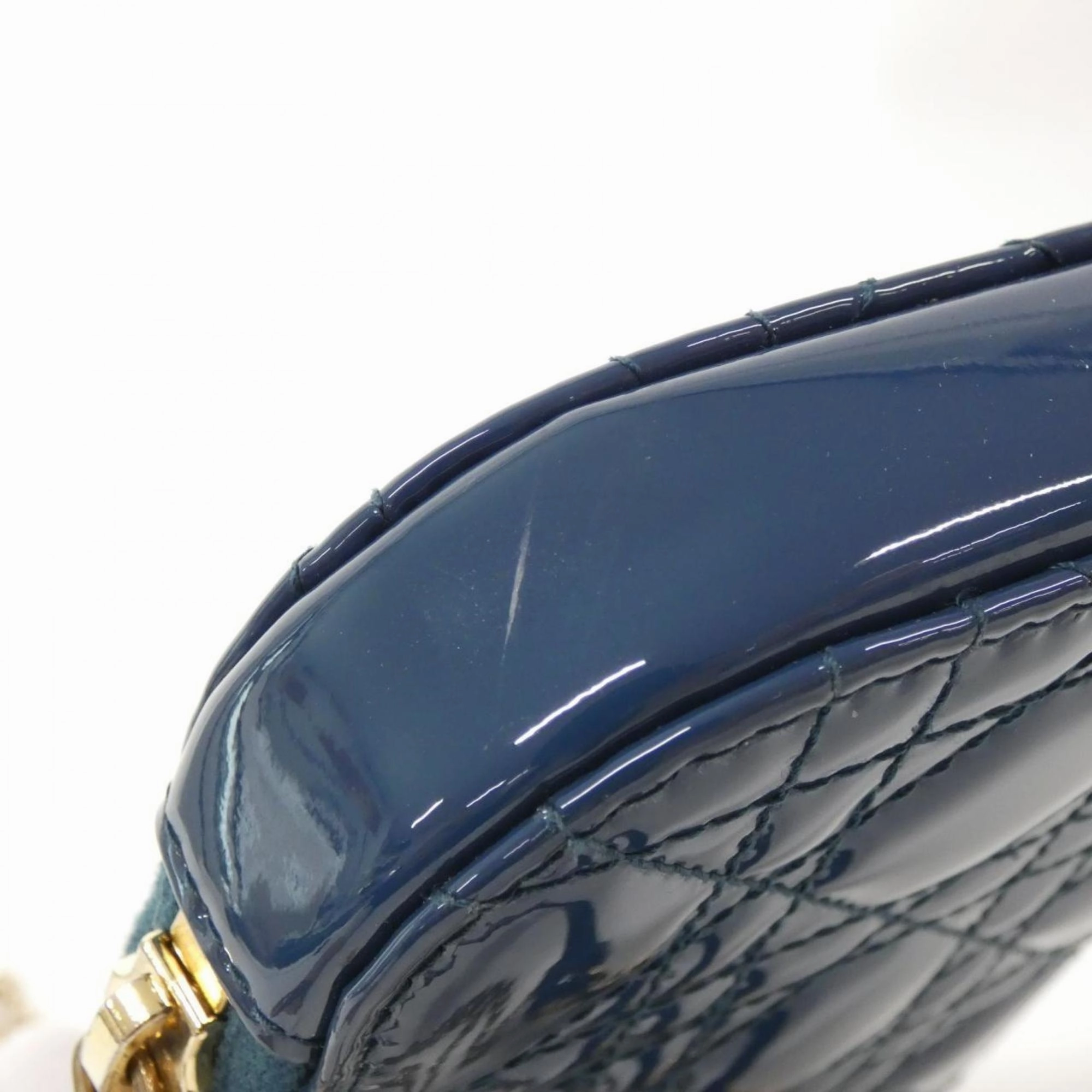 Christian Dior Leather Handbag Pouch Shoulder Bag (Pre-Owned)