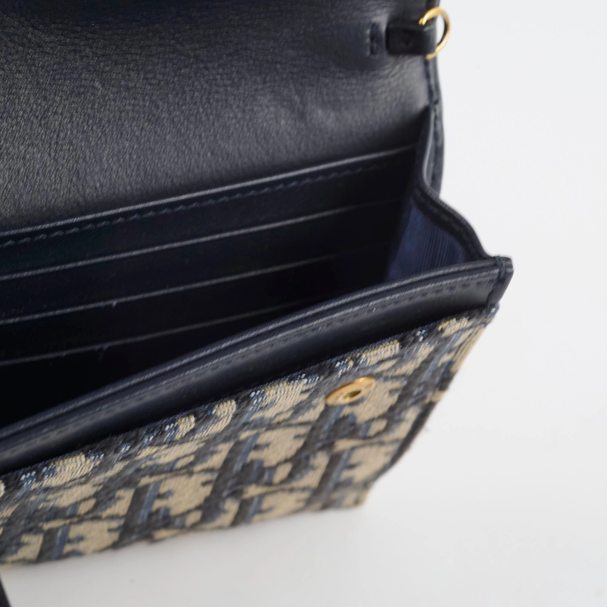 Christian Dior Oblique Saddle Wallet on Chain WOC