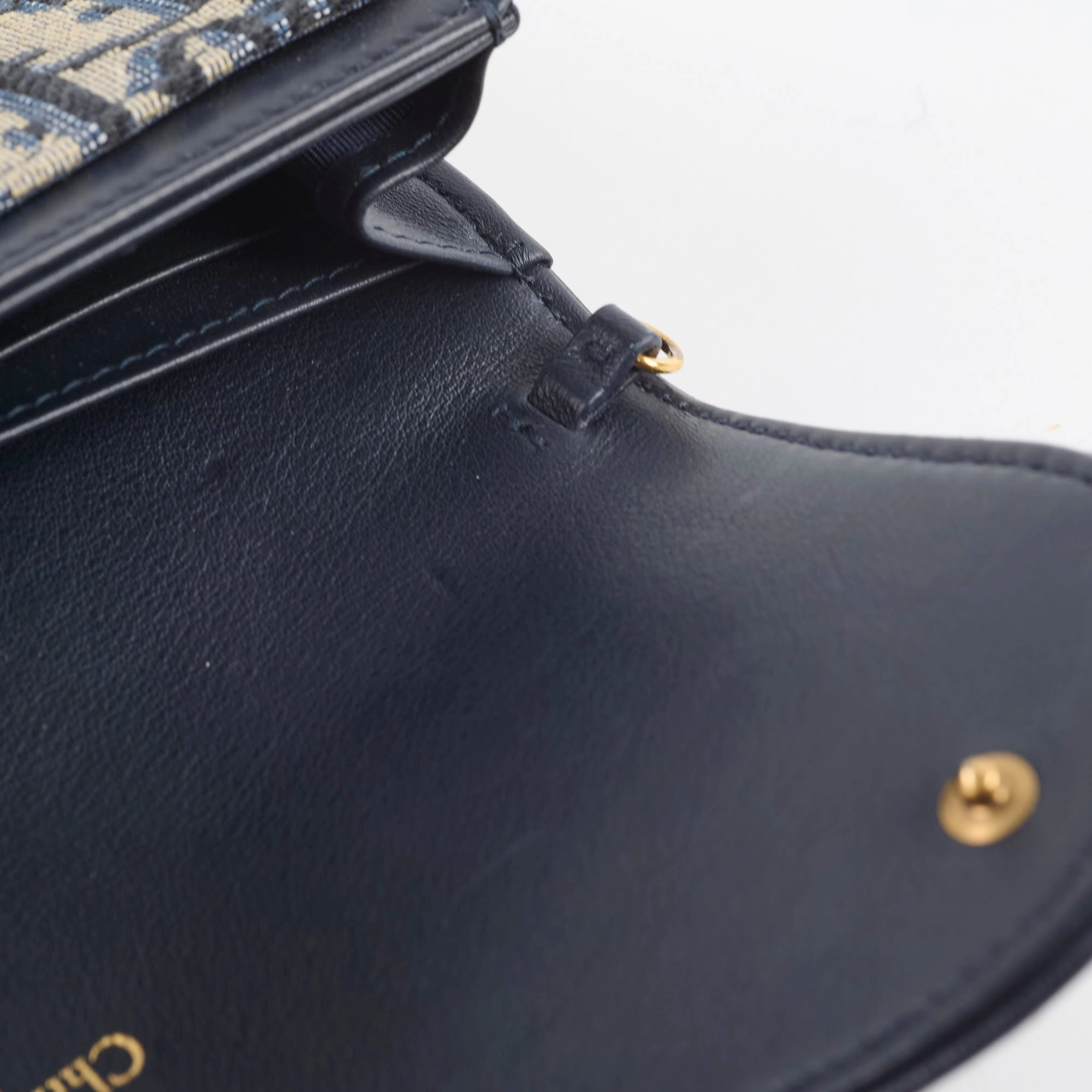 Christian Dior Oblique Saddle Wallet on Chain WOC