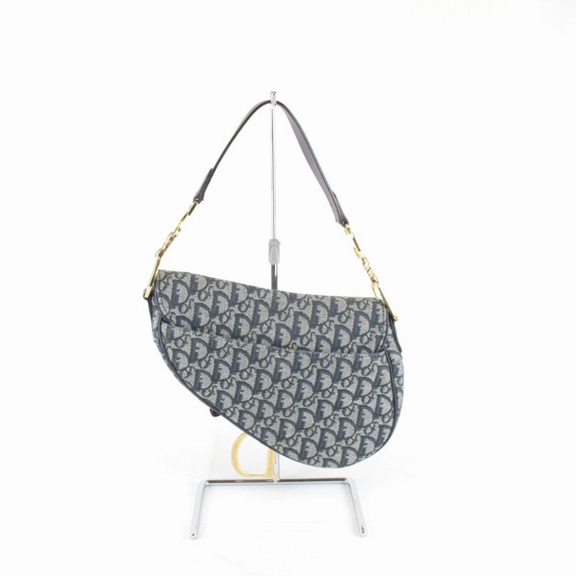 Christian Dior Trotter Canvas Saddle Bag Shoulder Bag (Pre-Owned)