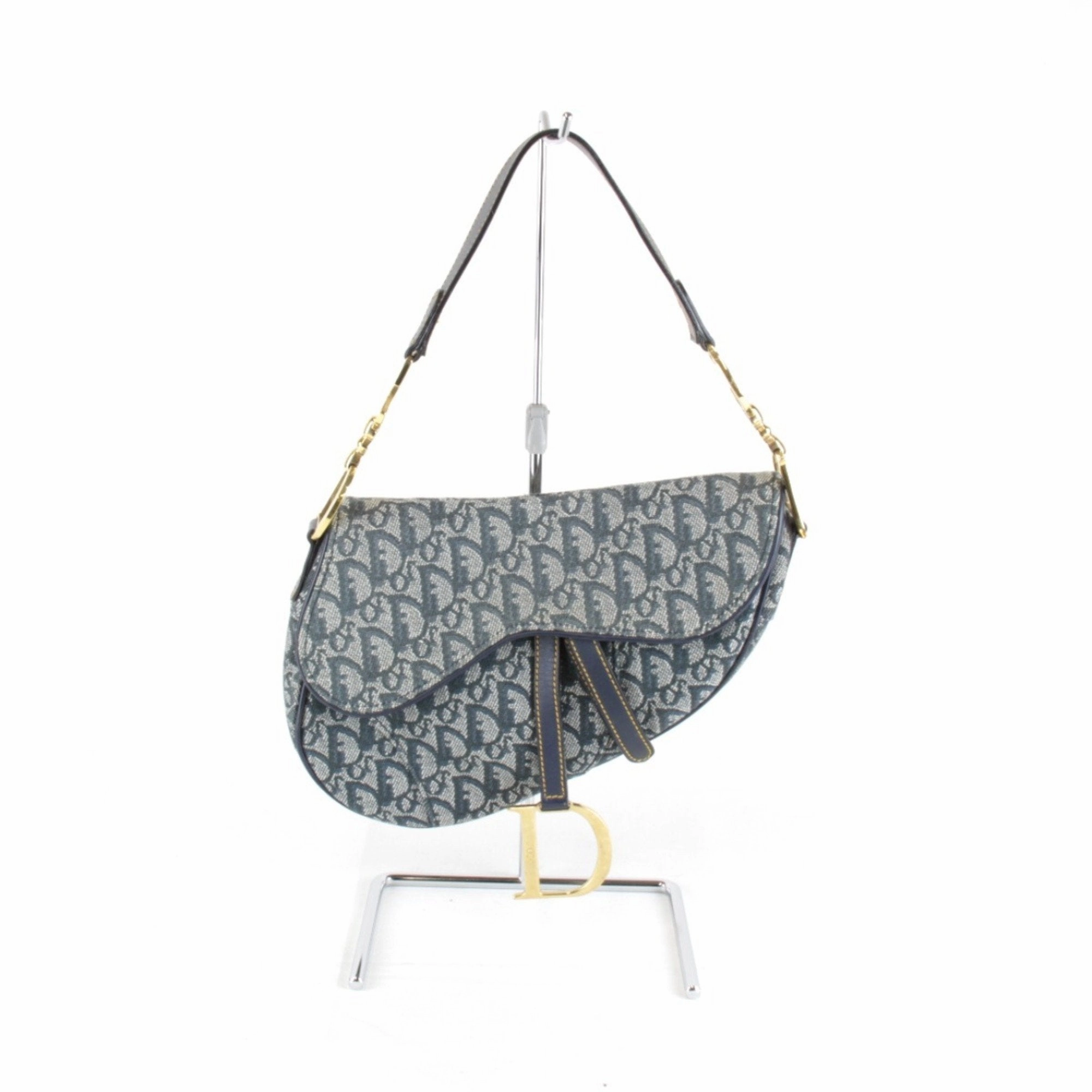 Christian Dior Trotter Canvas Saddle Bag Shoulder Bag (Pre-Owned)