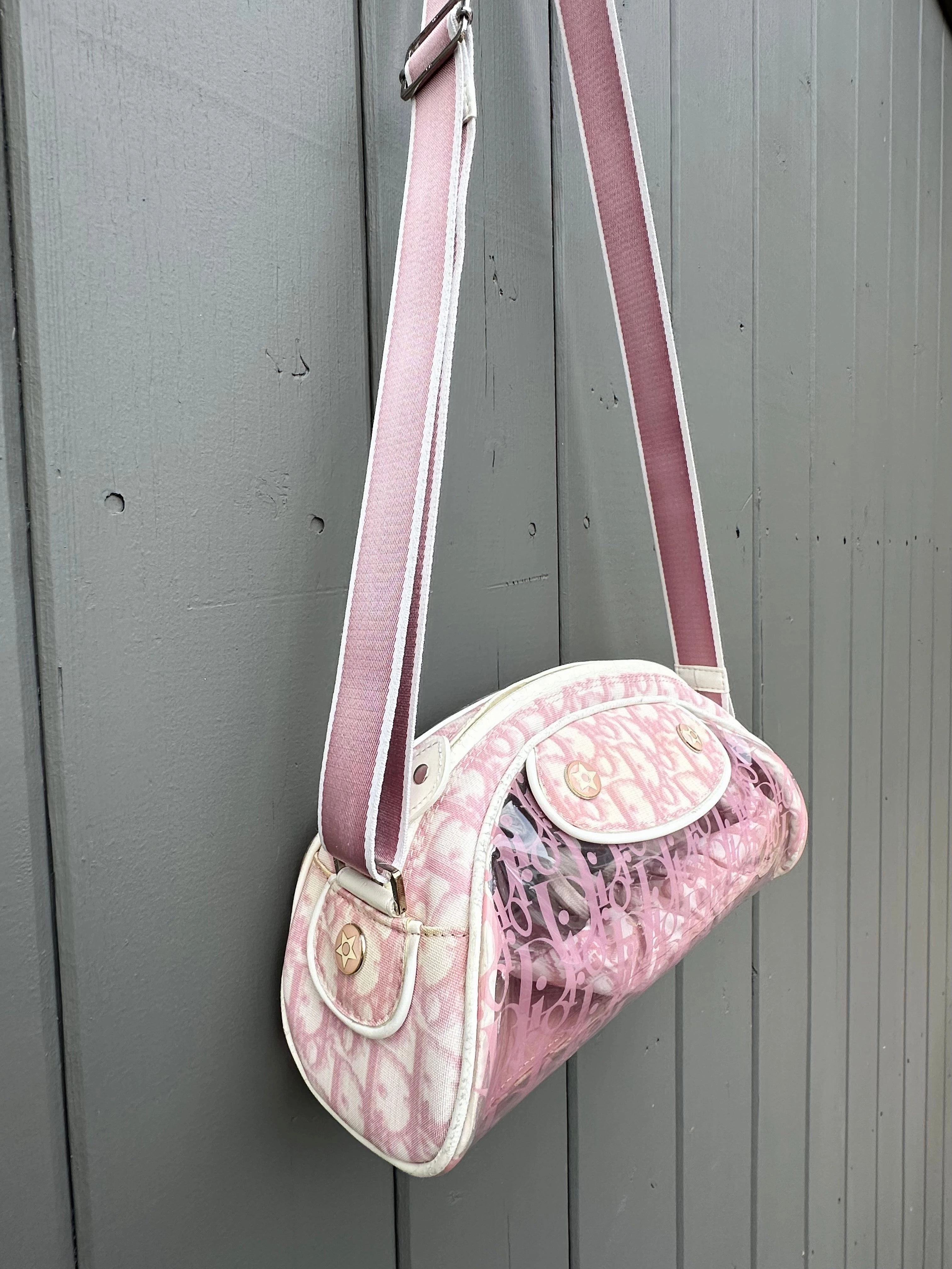 CHRISTIAN DIOR Vintage Monogram Canvas Pochette