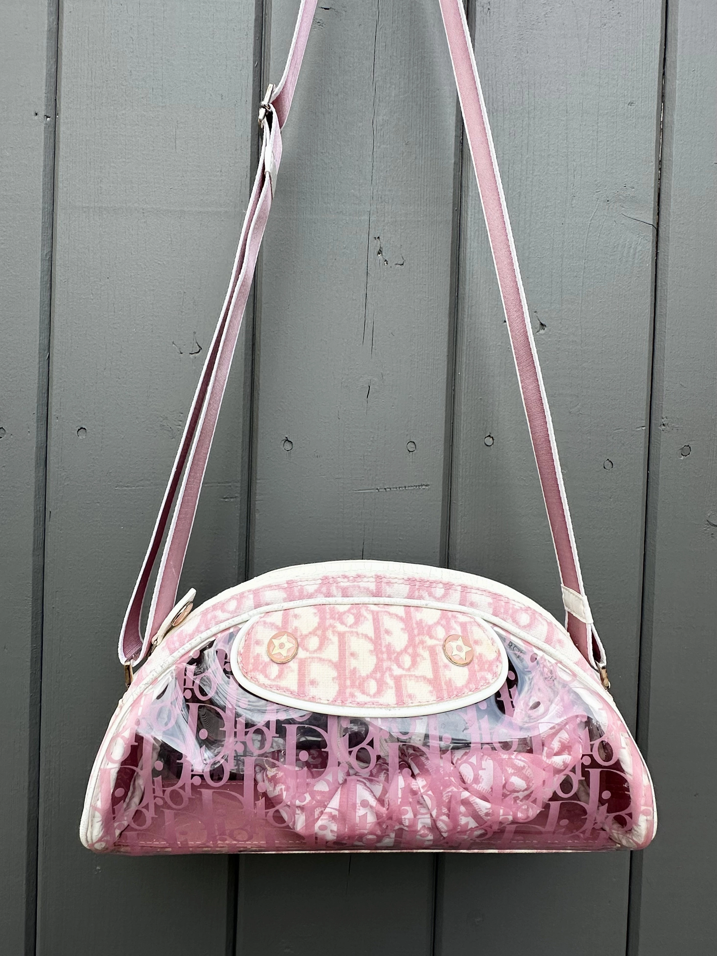 CHRISTIAN DIOR Vintage Monogram Canvas Pochette