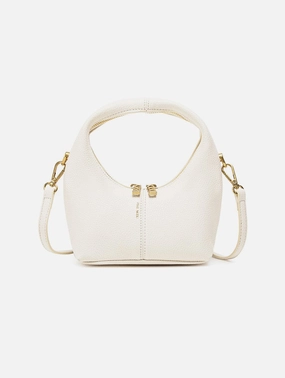 Circle Vegan Leather Crossbody Bag | Coconut Cream