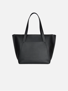 City Shopper Vegan Corn Leather Tote Bag | Black