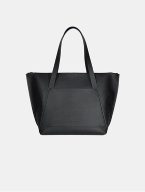 City Shopper Vegan Corn Leather Tote Bag | Black