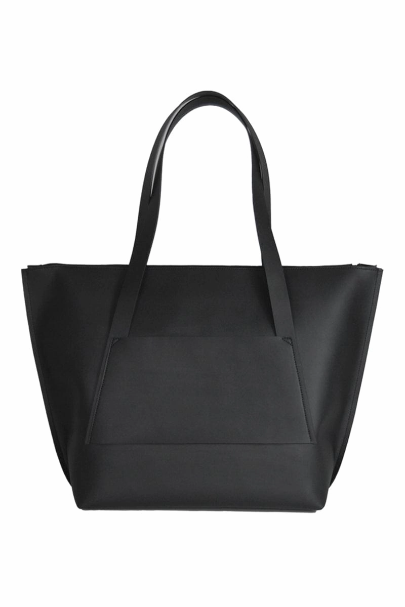 City Shopper Vegan Corn Leather Tote Bag | Black