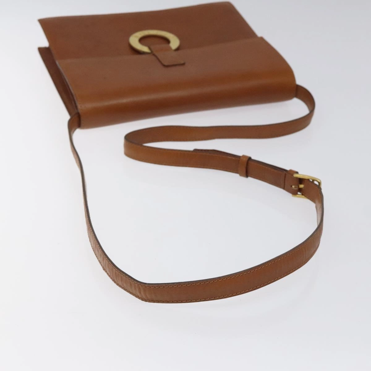 Cline Logo Du Cercle Leather Shoulder Bag (Pre-Owned)