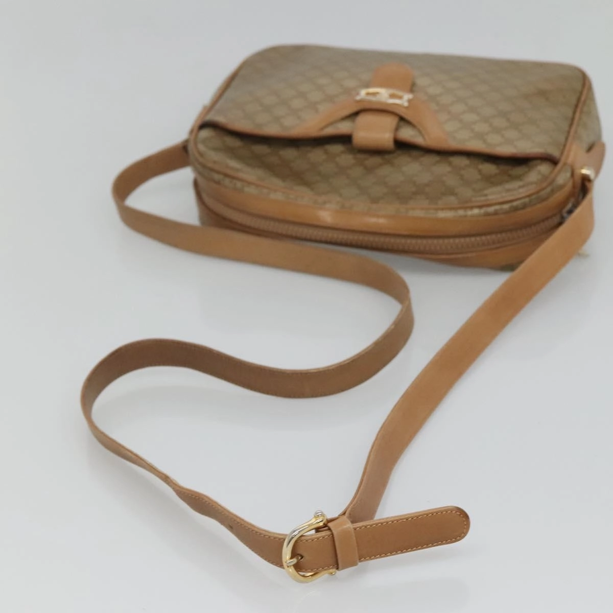 Cline Macadam Canvas Shoulder Bag (Pre-Owned)