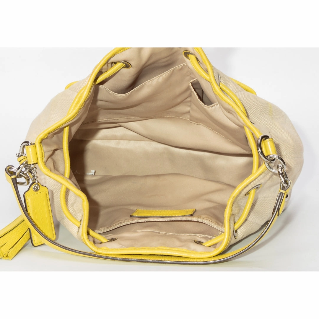 Coach Avery Canvas Drawstring Shoulder Bag