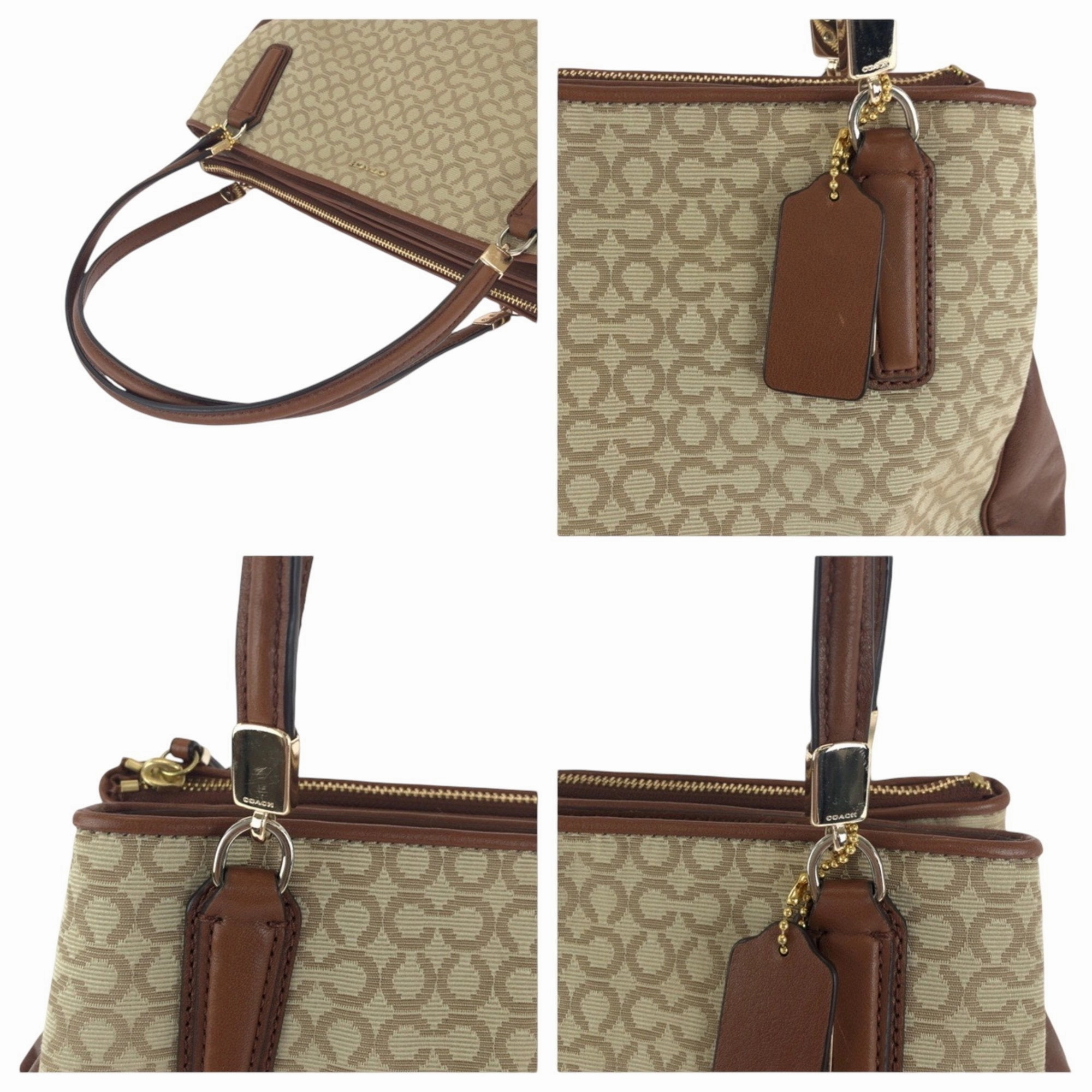 Coach  Canvas Handbag Shoulder Bag (Pre-Owned)