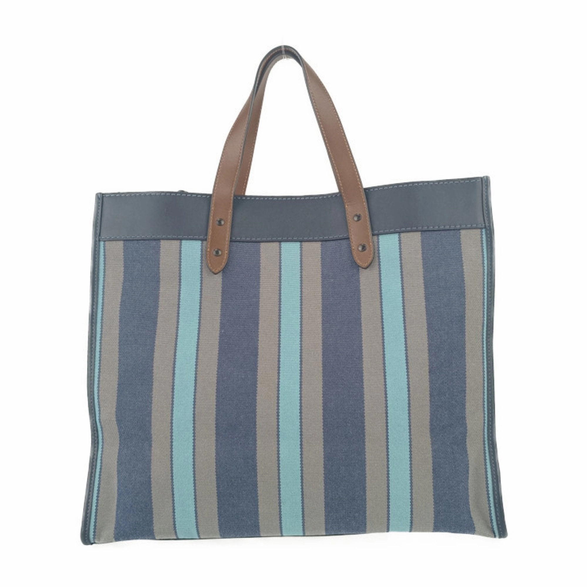 Coach Canvas Leather Handbag Shoulder Bag Tote Bag (Pre-Owned)