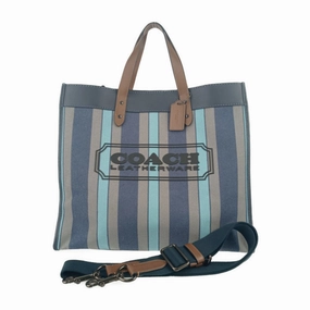 Coach Canvas Leather Handbag Shoulder Bag Tote Bag (Pre-Owned)