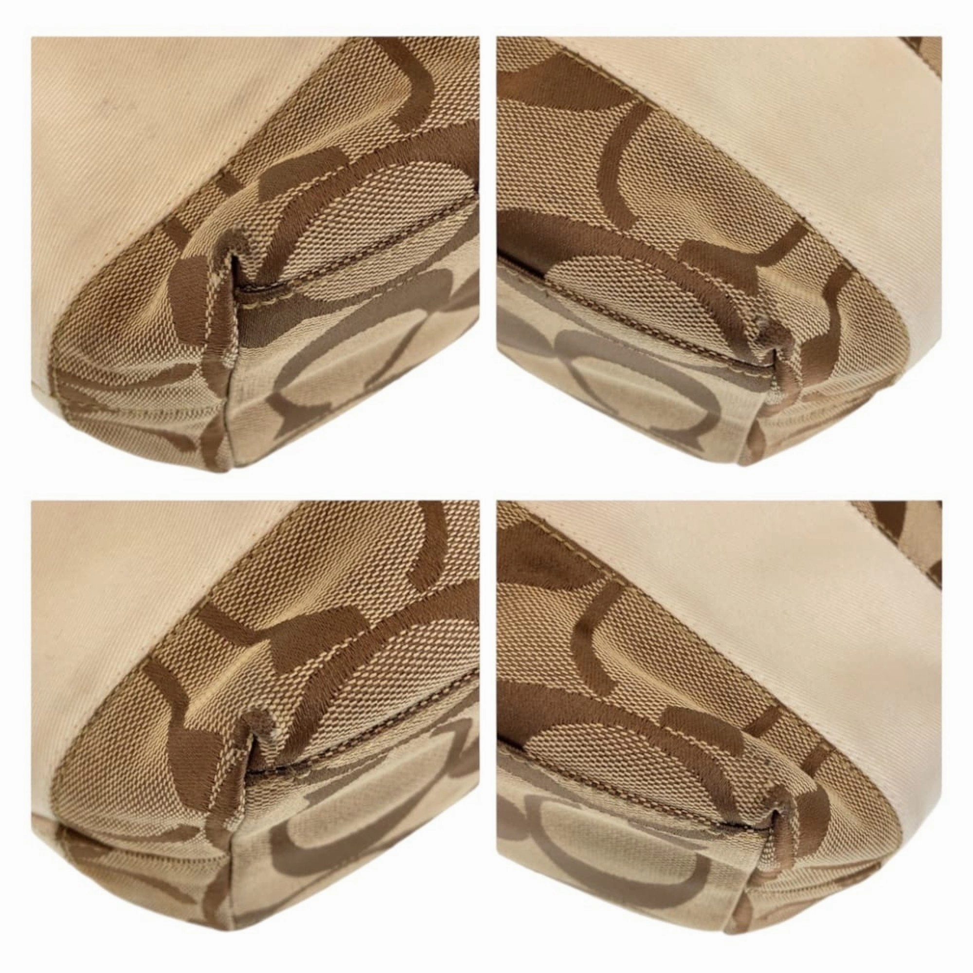 Coach  Canvas Leather Shoulder Bag Tote Bag (Pre-Owned)