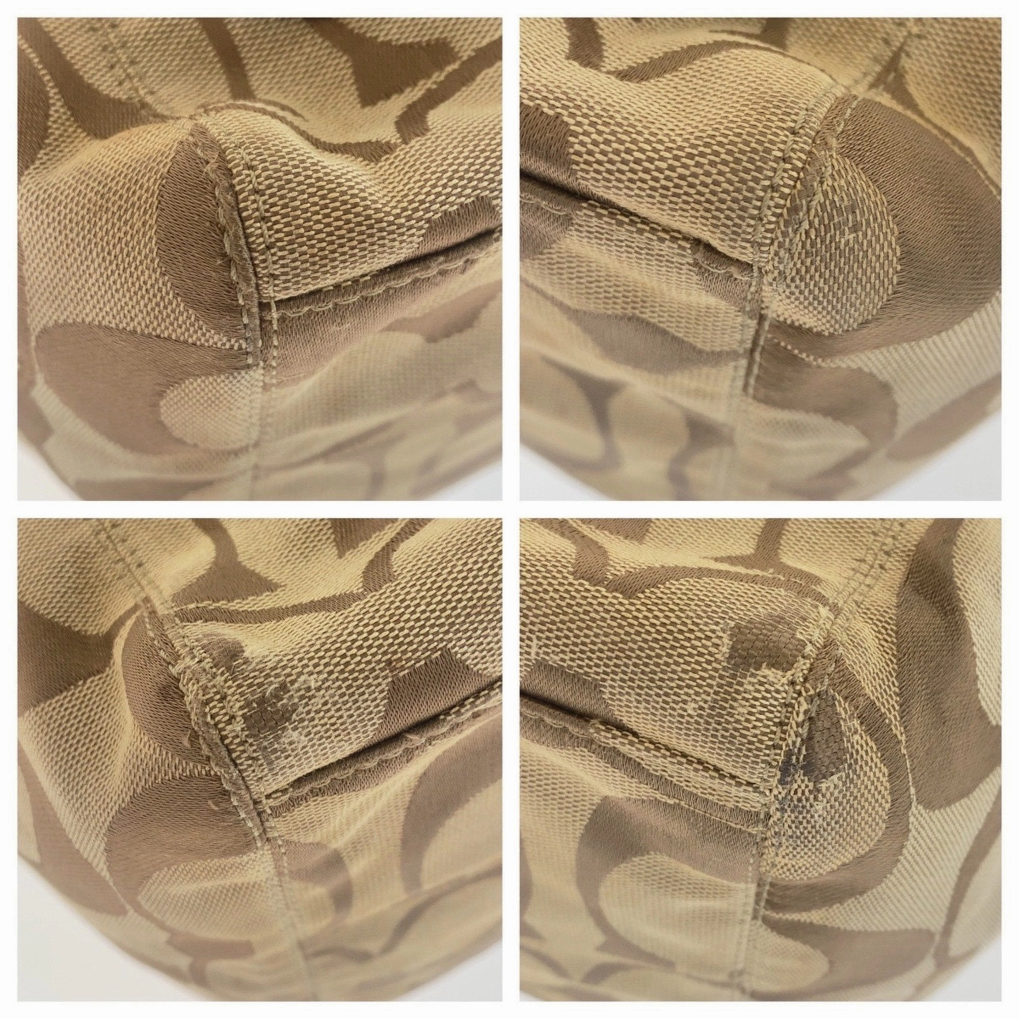 Coach  Canvas Leather Shoulder Bag Tote Bag (Pre-Owned)