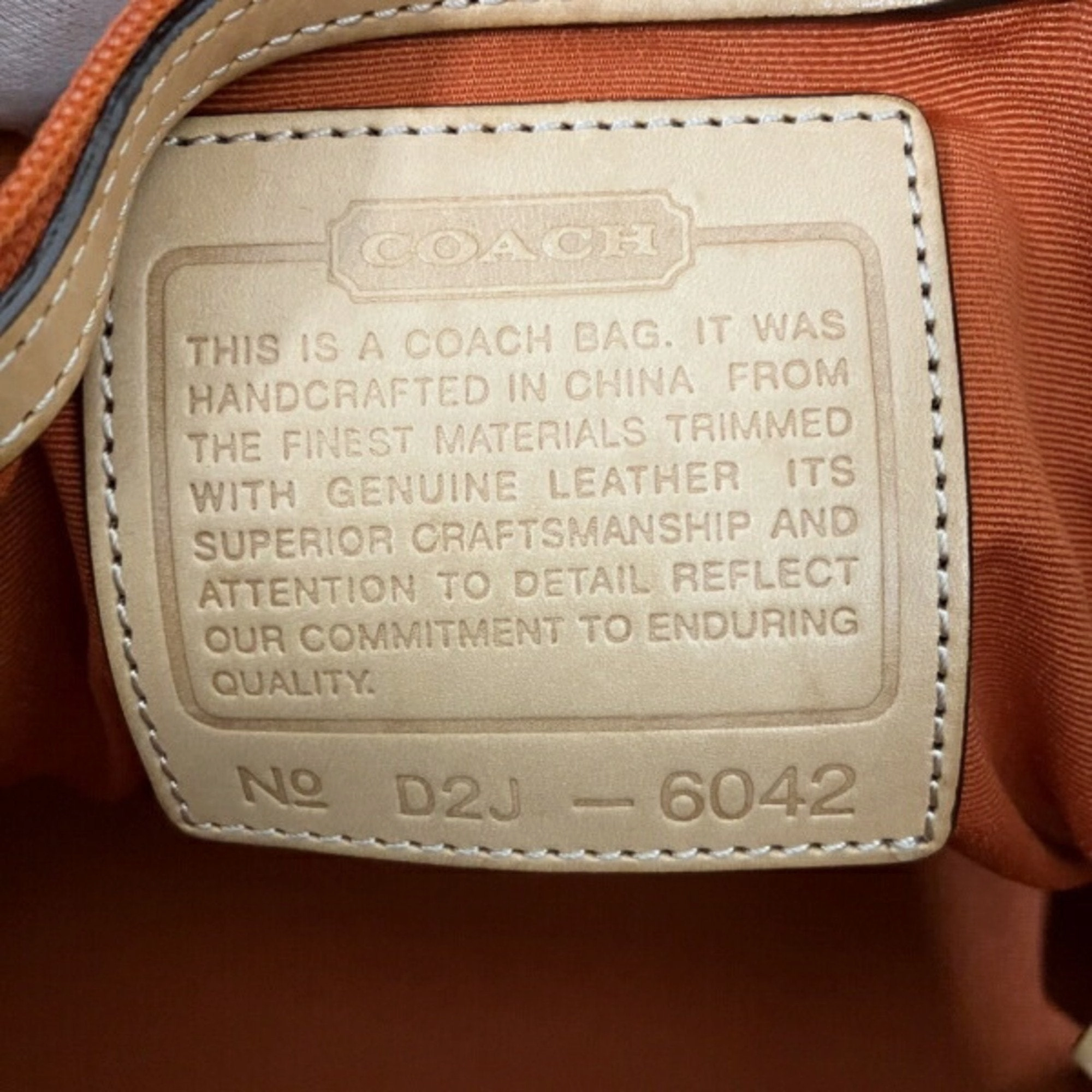 Coach  Canvas Leather Tote Bag (Pre-Owned)