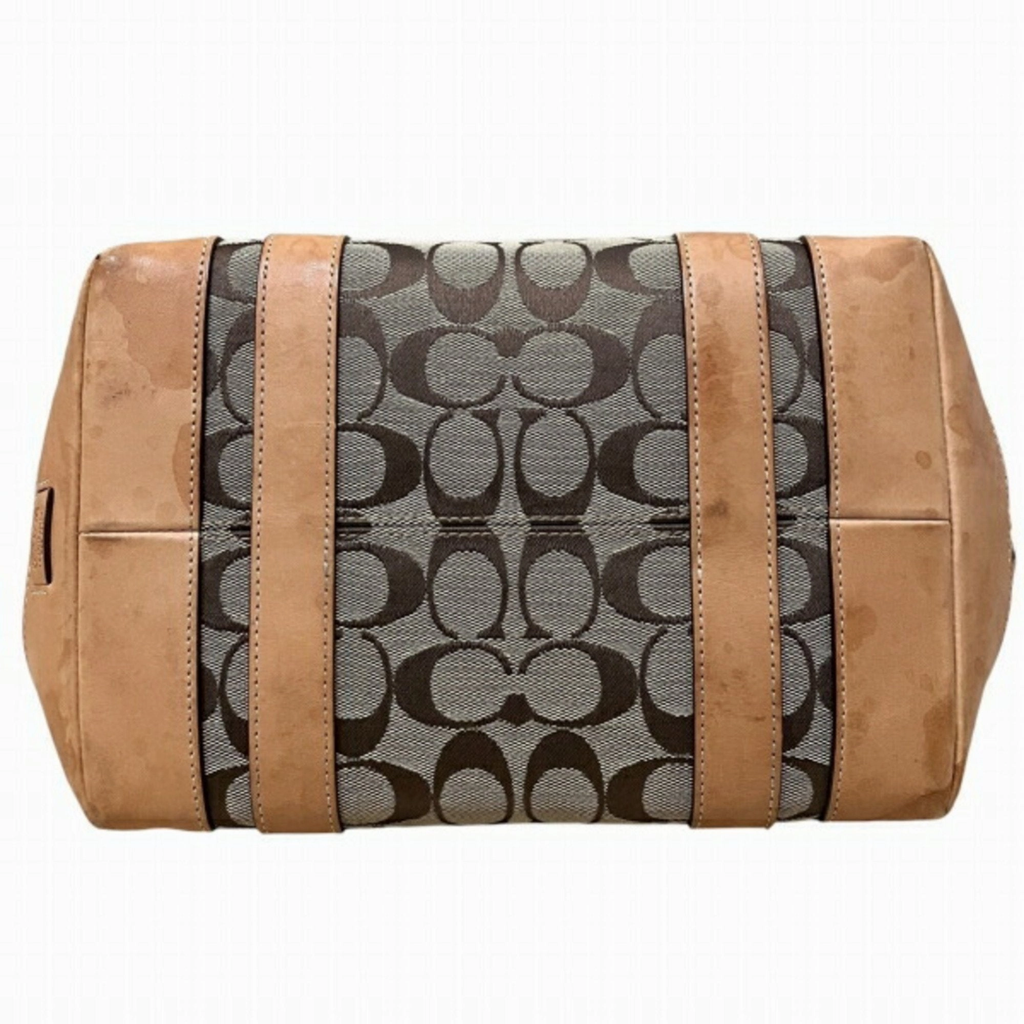 Coach  Canvas Leather Tote Bag (Pre-Owned)