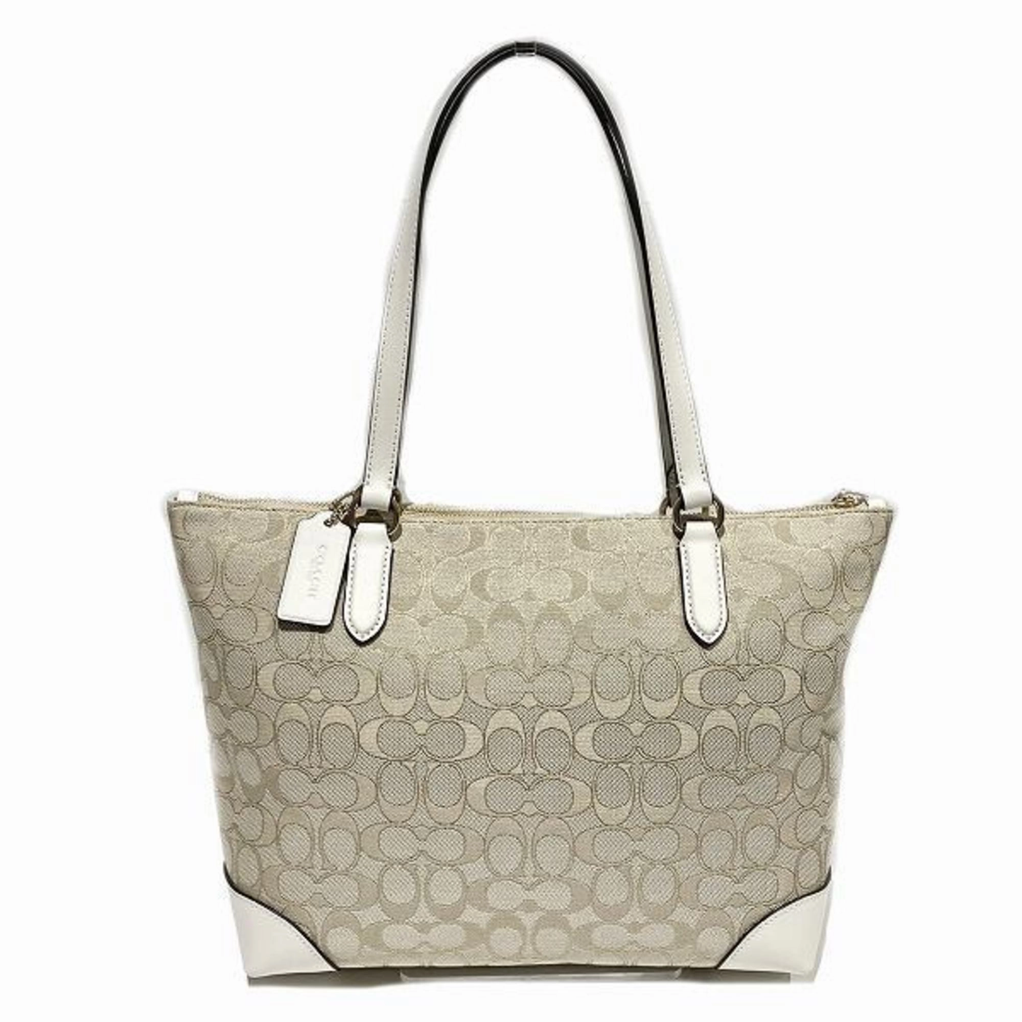 Coach  Canvas Leather Tote Bag (Pre-Owned)