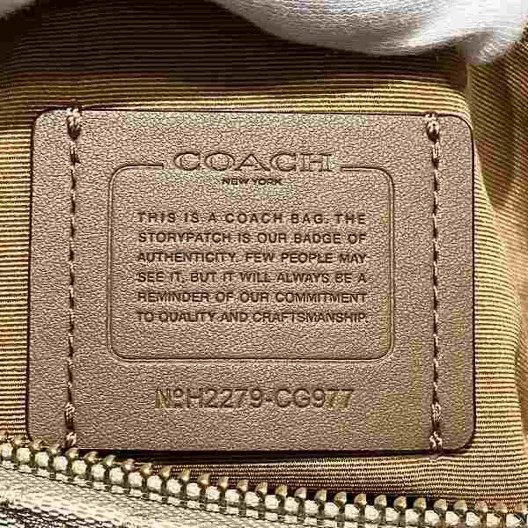 Coach  Canvas Leather Tote Bag (Pre-Owned)