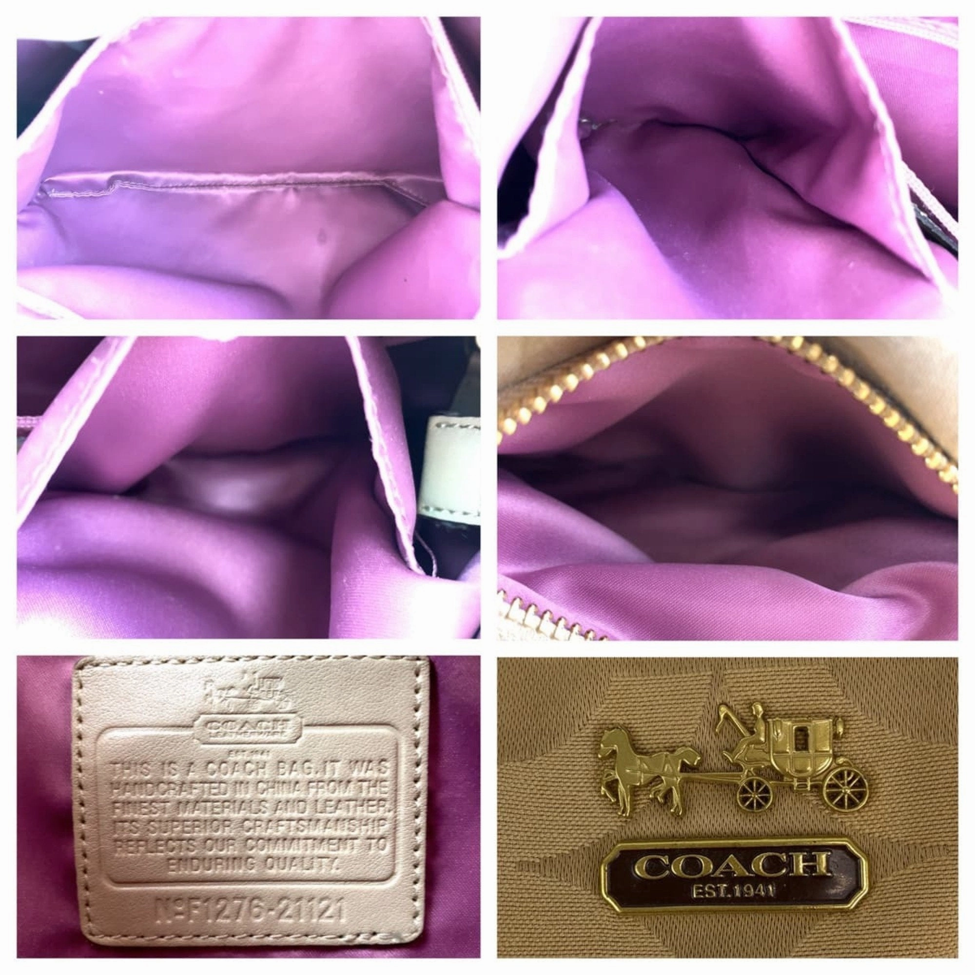 Coach gold Canvas Shoulder Bag (Pre-Owned)