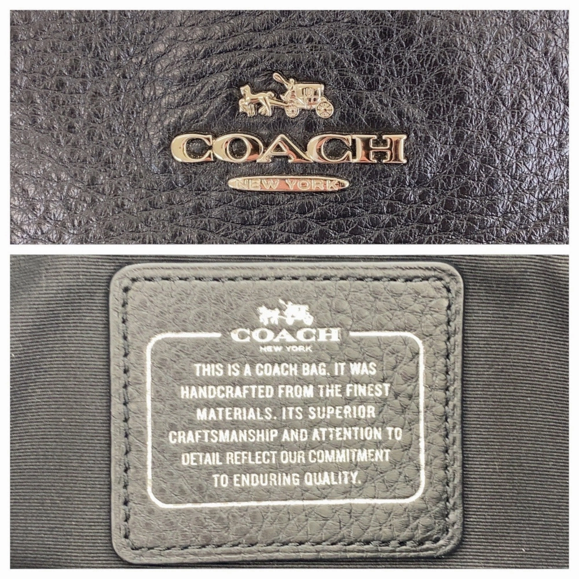 Coach ish Leather Handbag Shoulder Bag (Pre-Owned)