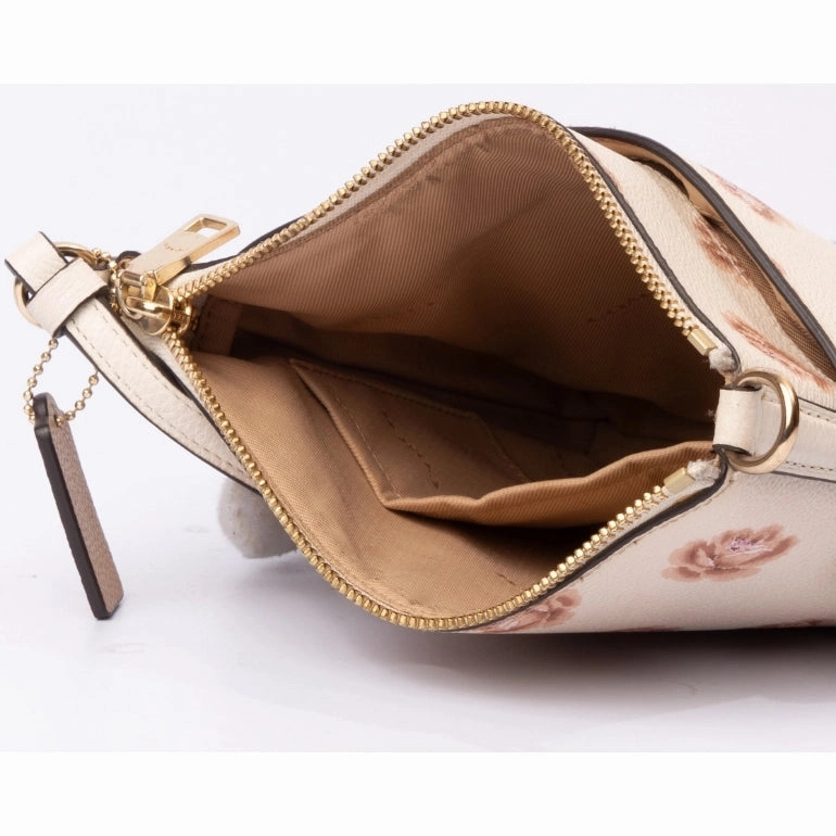 Coach Kitt Messenger Crossbody With Rose Print