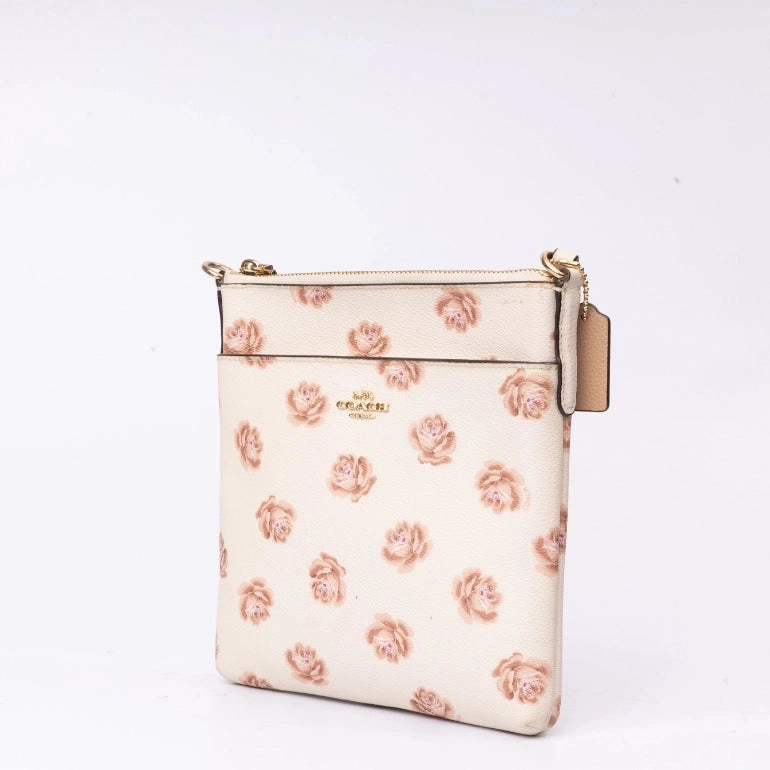 Coach Kitt Messenger Crossbody With Rose Print