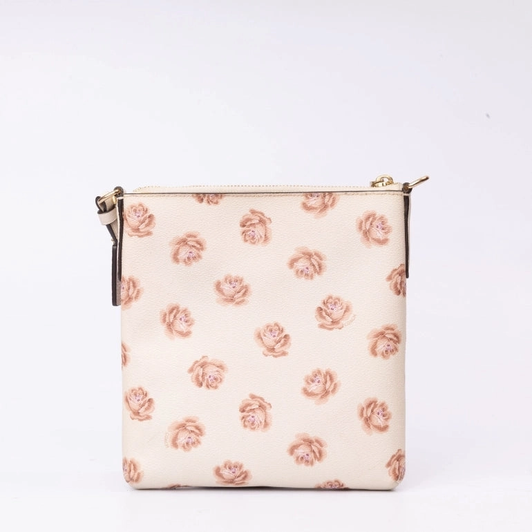 Coach Kitt Messenger Crossbody With Rose Print