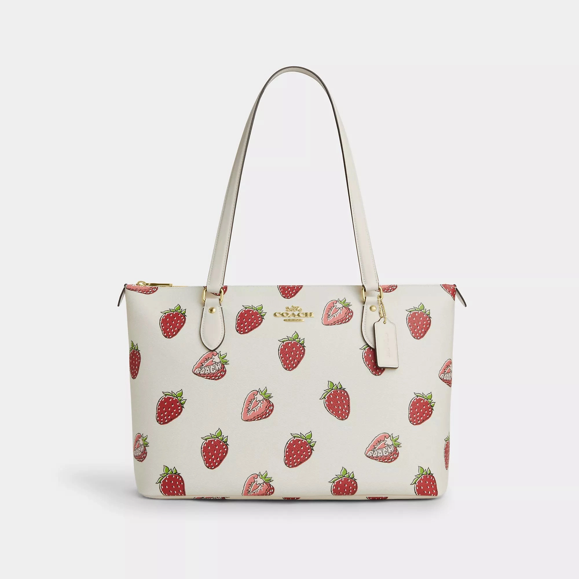 Coach Outlet Gallery Tote Bag With Strawberry Print