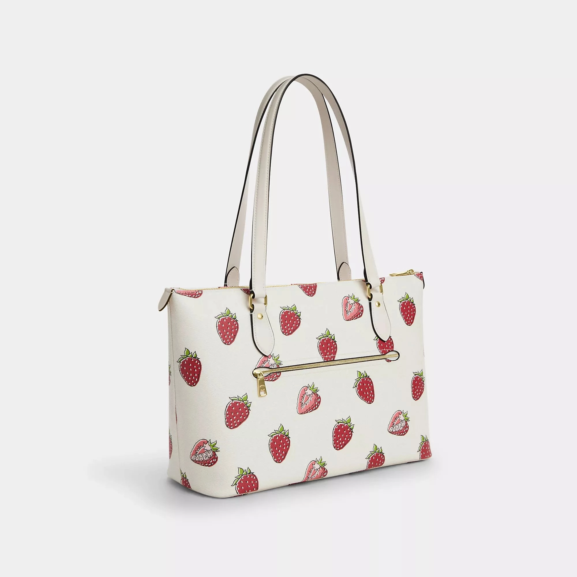Coach Outlet Gallery Tote Bag With Strawberry Print