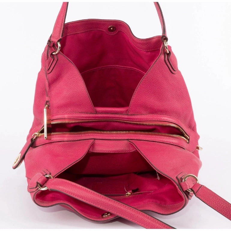 Coach Pink Leather Edie Shoulder Bag